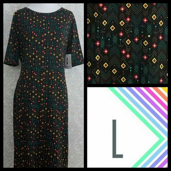LulaRoe Julia Dress Large - Picture 1 of 3